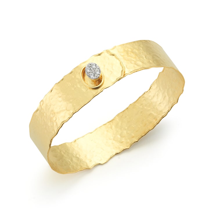 14K Gold 0.23 ct. tw. Diamond Cuff
