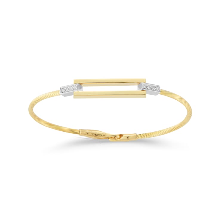 14K Yellow Gold 0.07 ct. tw. Diamond Wire Bracelet