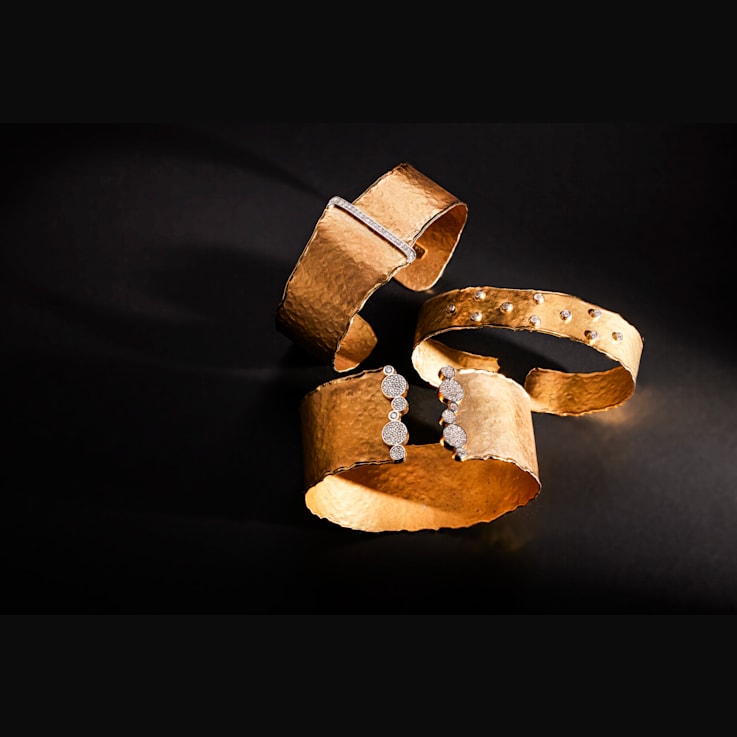 14K Gold 0.80 ct. tw. Diamond Cuff Bracelet