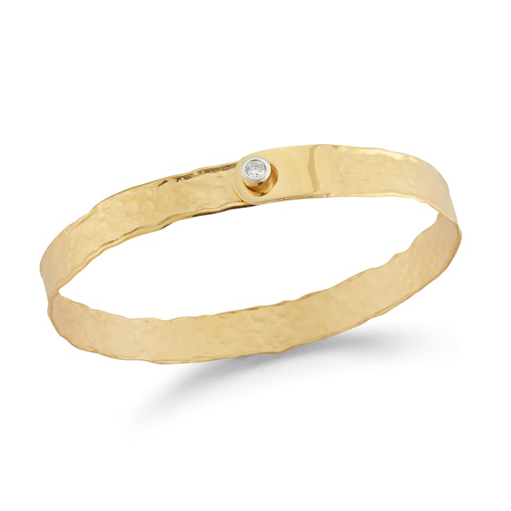 14K Gold 0.10 ct. tw. Diamond Cuff