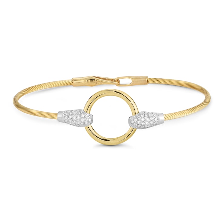 14K Gold 0.30 ct. tw. Diamond Wire Bracelet