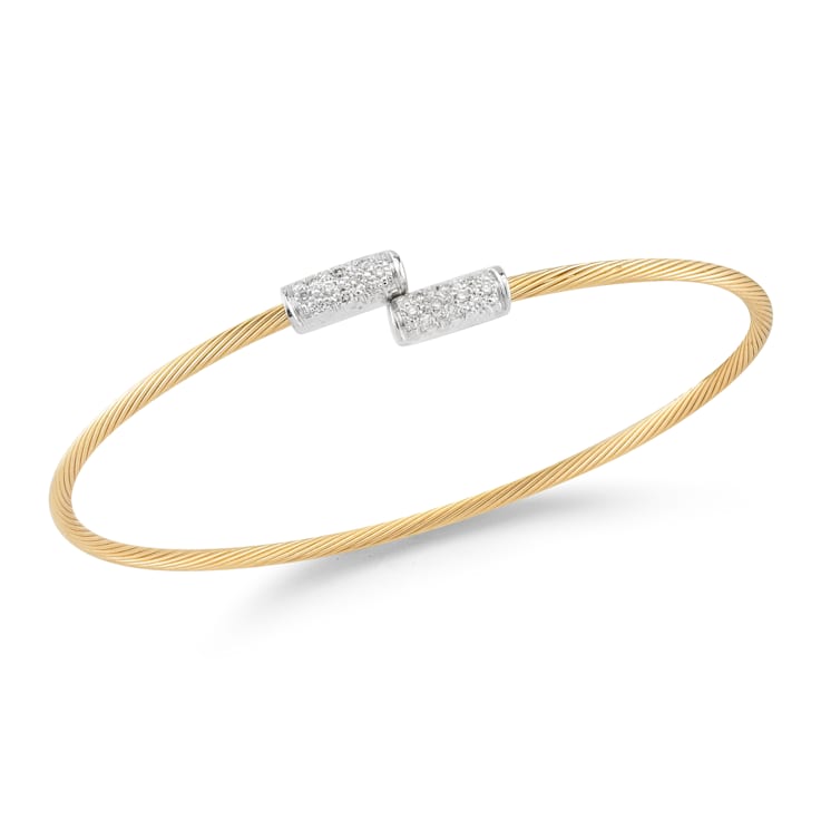 14K Yellow Gold 0.15 ct. tw. Diamond Wire Bracelet
