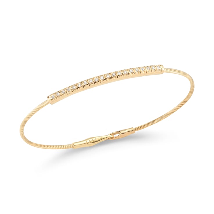 14K Yellow Gold 0.19 ct. tw. Diamond Wire Bracelet