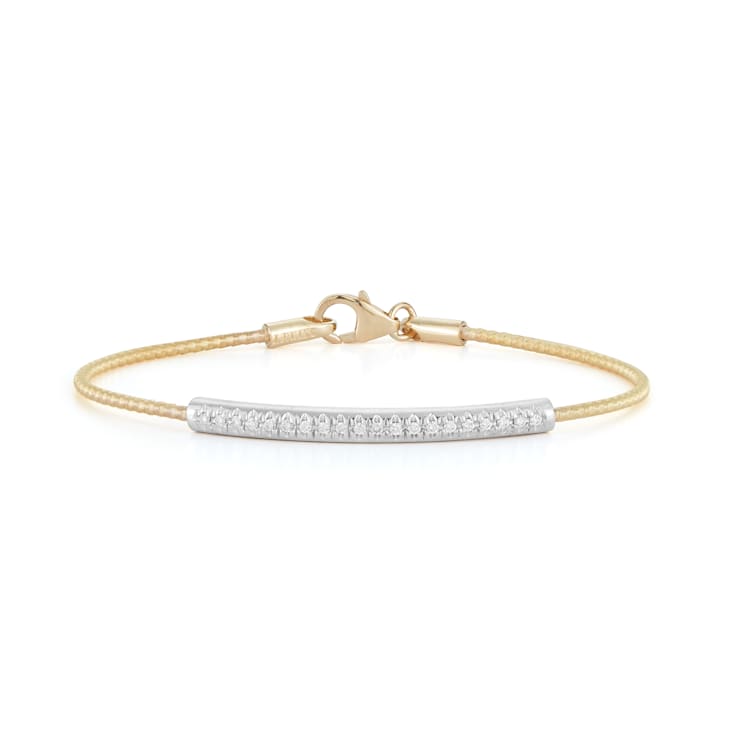14K Gold 0.20 ct. tw. Diamond Mesh Bracelet