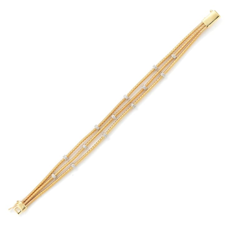 14K Gold 0.20 ct. tw. White Diamond Mesh Bracelet