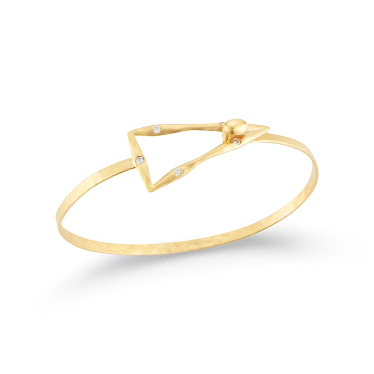 14K Gold 0.09 ct. tw. Diamond Bangle Bracelet