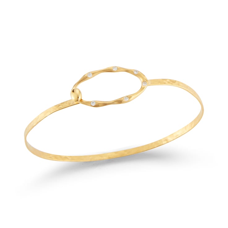 14K Gold 0.13 ct. tw. Diamond Bangle