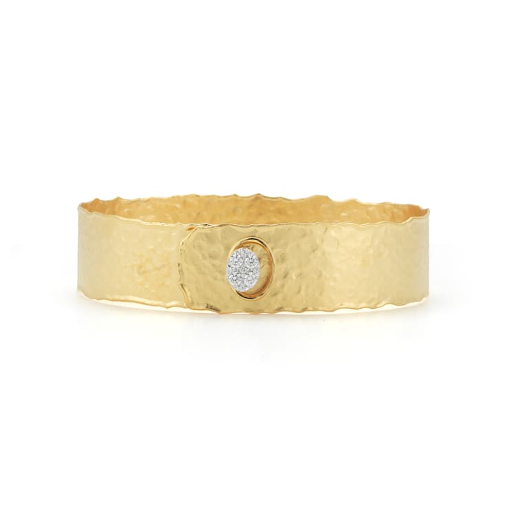 14K Gold 0.23 ct. tw. Diamond Cuff