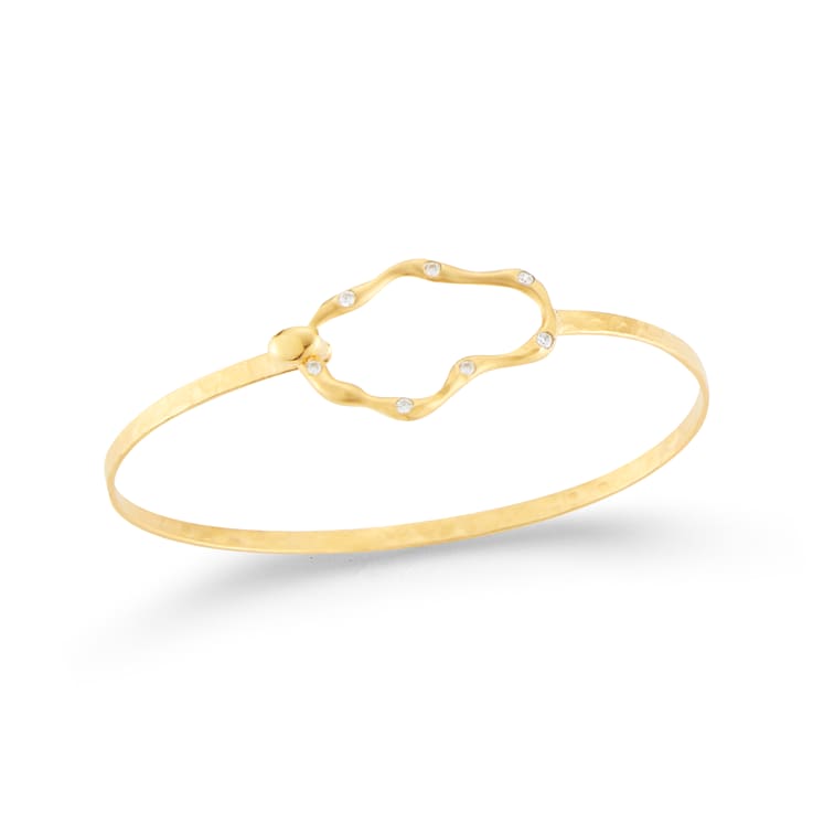 14K Gold 0.13 ct. tw. Diamond Bangle Bracelet