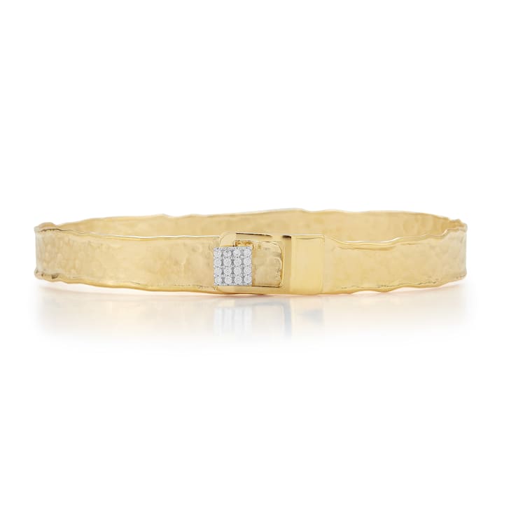 14K Gold 0.10 ct. tw. Diamond Cuff