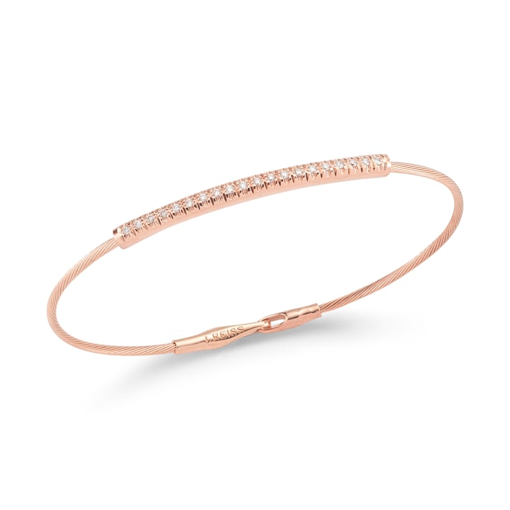 14K Rose Gold 0.19 ct. tw. Diamond Wire Bracelet