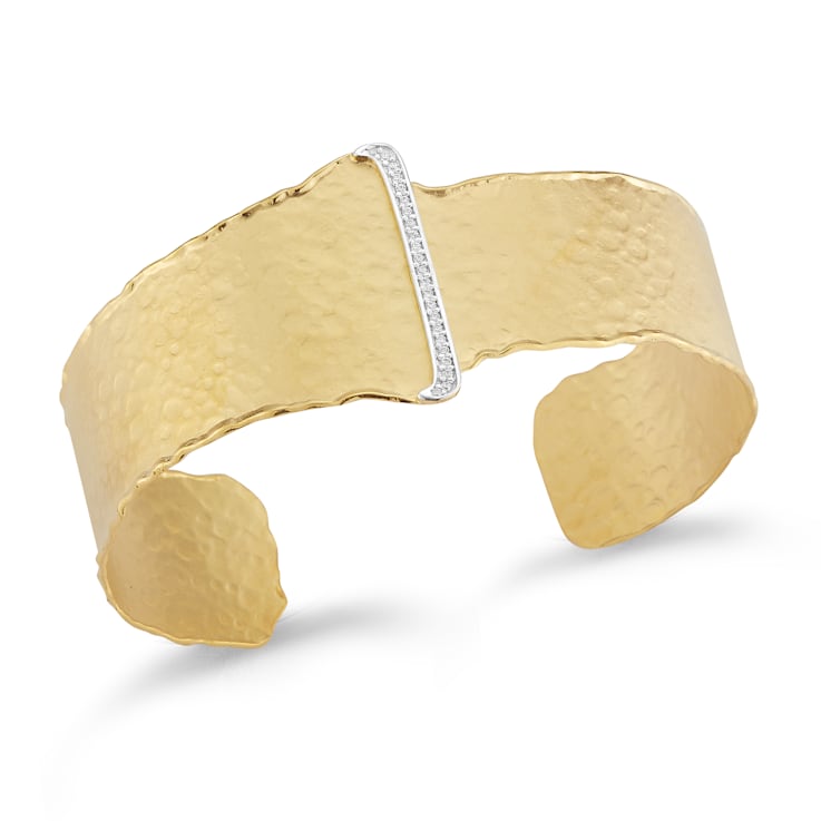 14K Gold 0.14 ct. tw. Diamond Cuff Bracelet