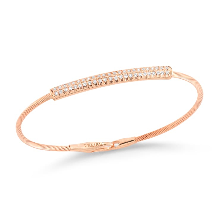 14K Roe Gold 0.39 ct. tw. White Diamond Wire Bracelet