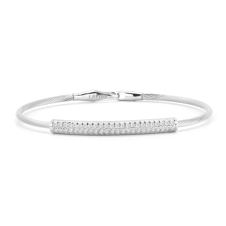 14K White Gold 0.39 ct. tw. White Diamond Wire Bracelet