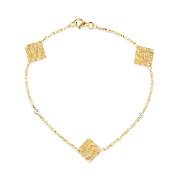 14K Gold 0.03 ct. tw. Gold-by-the-Yard Bracelet