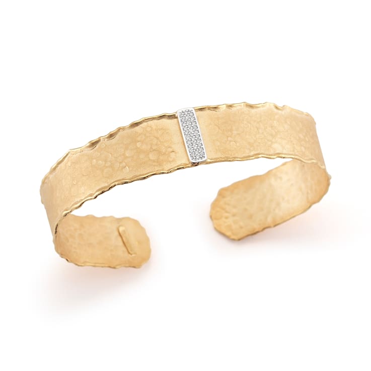 14K Gold 0.19 ct. tw. Diamond Cuff
