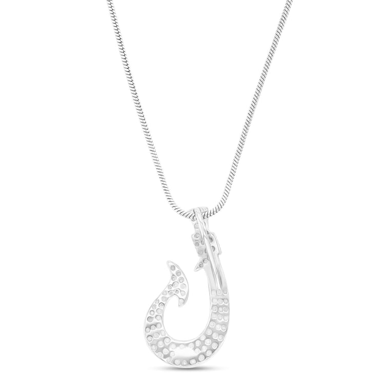 Larimar Hook Rhodium Over Sterling Silver Adjustable Necklace