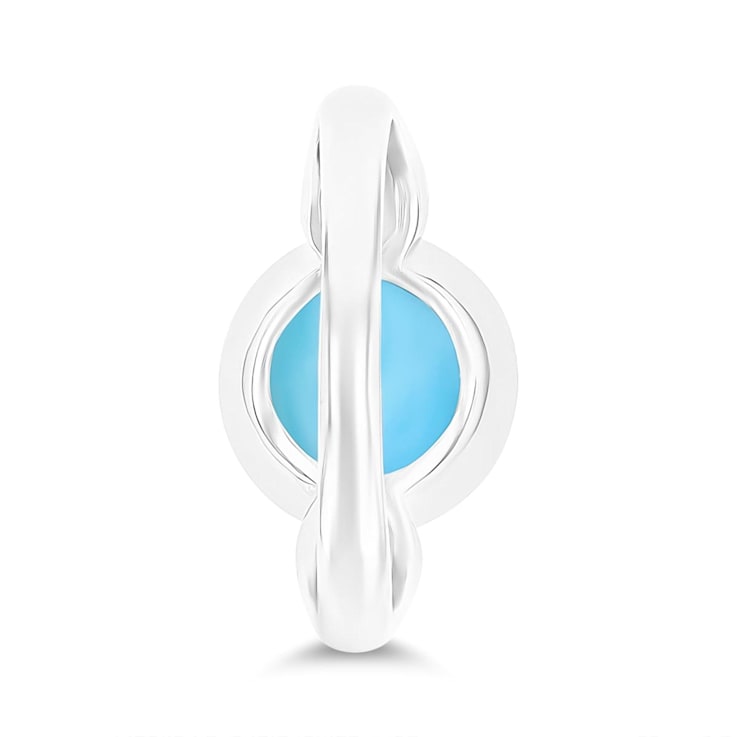 8.2mm Round Larimar Bezel Fashion Ring