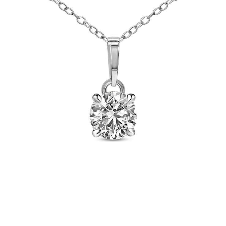 2 Ct 14K White Gold IGI Certified Lab Grown Round Shape 4 Prong Diamond
Necklace Friendly Diamonds