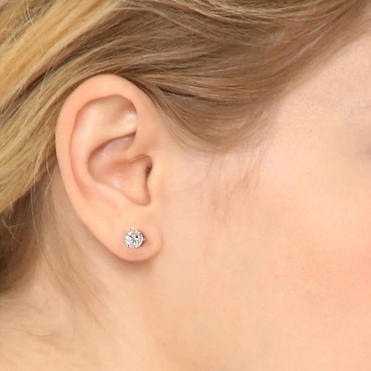 6 Ct 14K Gold IGI Certified Lab Grown Round Shape 3 Prong Diamond Stud
Earrings Friendly Diamonds