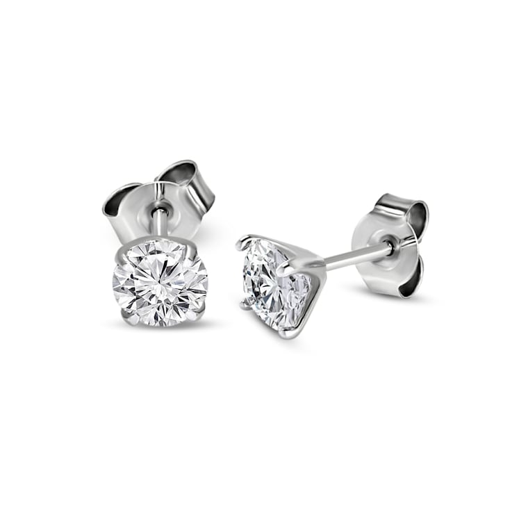 2 Ct 14K Gold IGI Certified Lab Grown Round Shape 4 Prong Diamond Stud
Earrings Friendly Diamonds