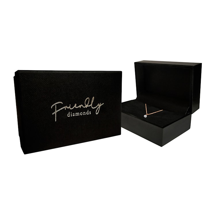 2 Ct 14K Rose Gold IGI Certified Lab Grown Round Shape 3 Prong Diamond
Necklace Friendly Diamonds