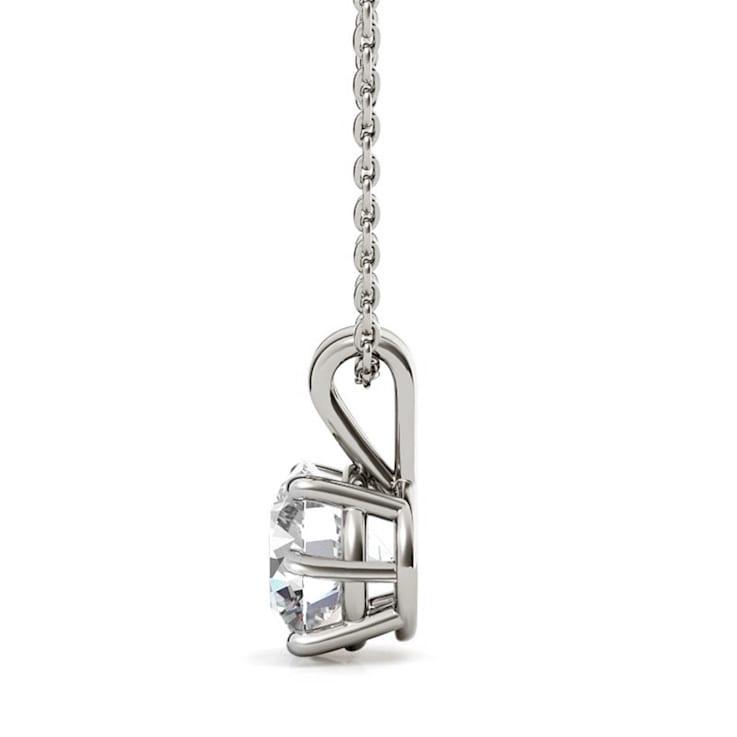 2 Ct 14K White Gold IGI Certified Lab Grown Round Shape 6 Prong Diamond
Necklace Friendly Diamonds