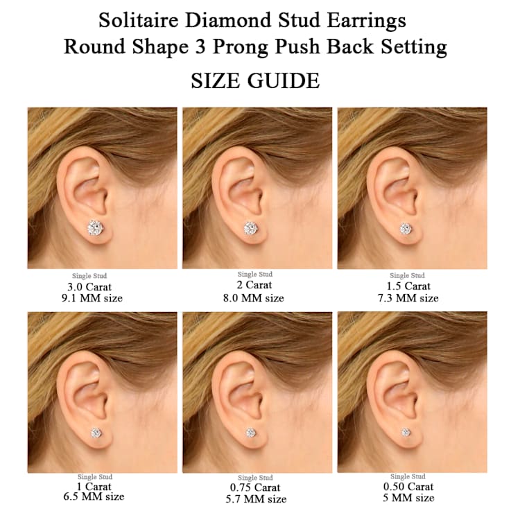 3 carat new arrivals diamond stud earrings