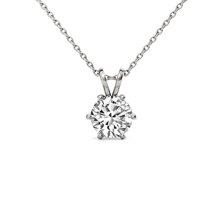 1.5 Ct 14K Gold IGI Certified Lab Grown Round Shape 6 Prong Diamond
Necklace Friendly Diamonds