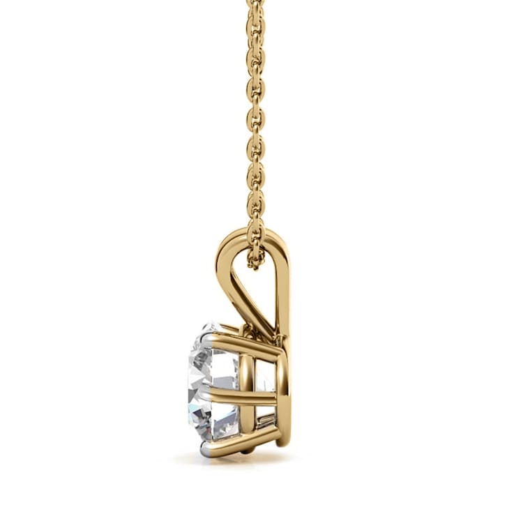 2 Ct 14K Yellow Gold IGI Certified Lab Grown Round Shape 6 Prong Diamond
Necklace Friendly Diamonds