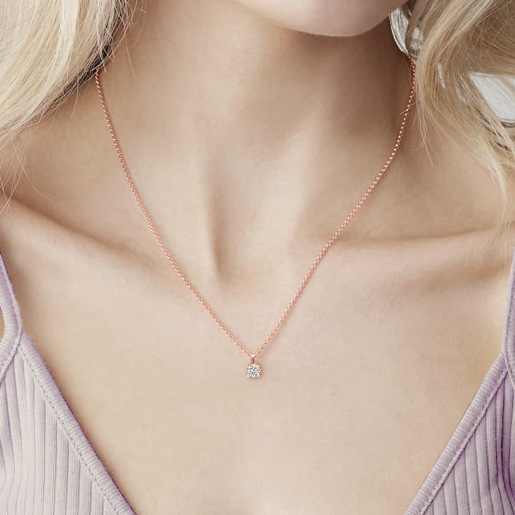 2 Ct 14K Gold IGI Certified Lab Grown Round Shape 4 Prong Diamond
Necklace Friendly Diamonds