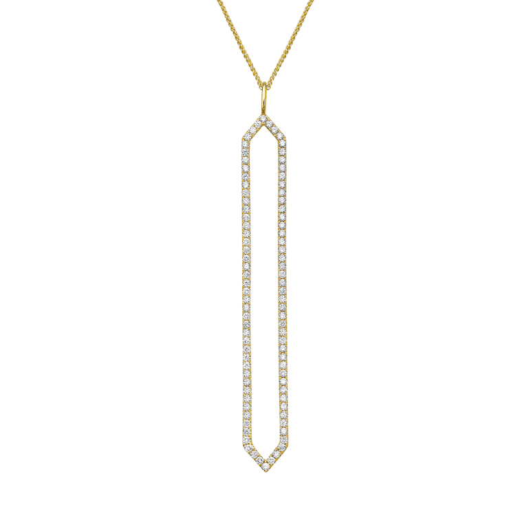 14KY 0.82ct Diamond Pendant With Chain