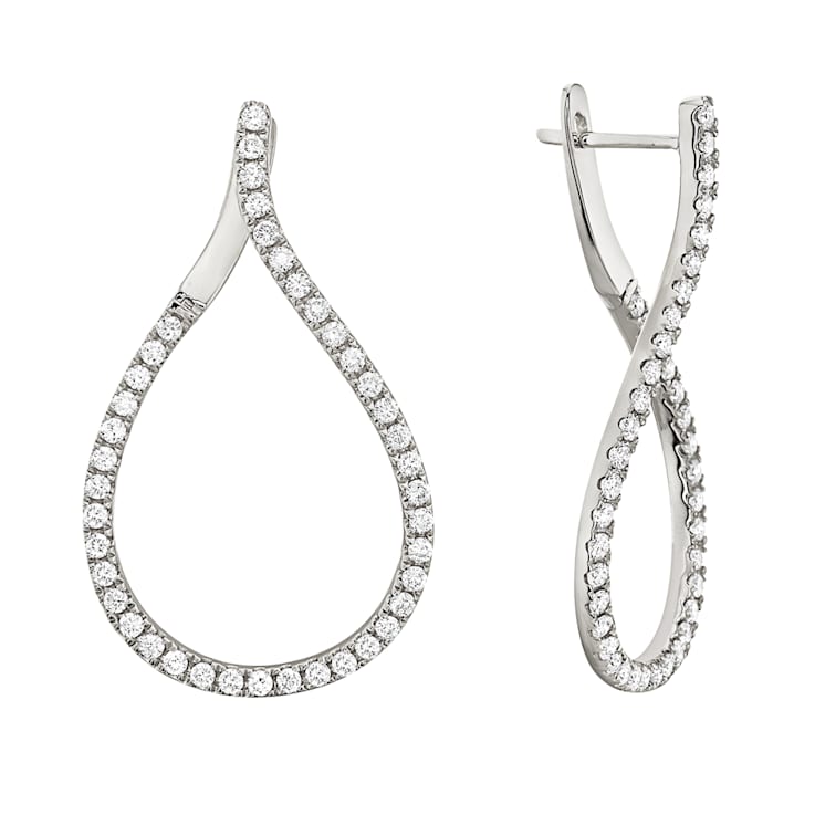 14K White Gold 1.25ct Diamond Earrings