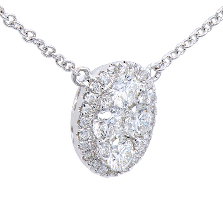14KW 0.67ct Diamond Pendant With Chain