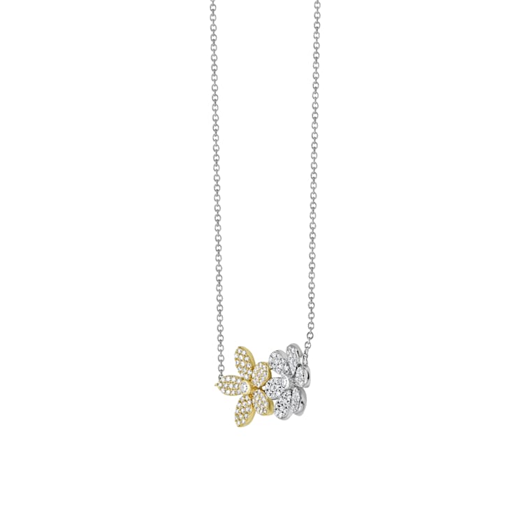 14KW 0.44ct Diamond Pendant With Chain
