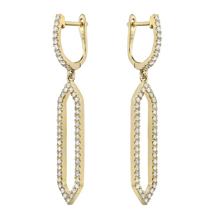 14K Yellow Gold 0.54ct Diamond Earrings