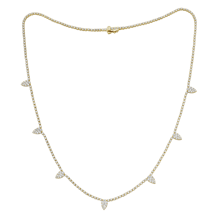 14KY 3.87ct Diamond Necklace