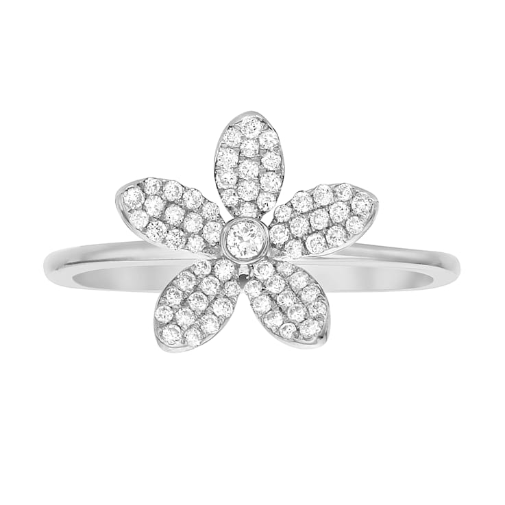 14K White Gold 0.25ct Diamond Ring