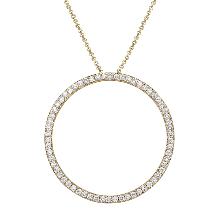 14KY 1.04ct Diamond Pendant With Chain