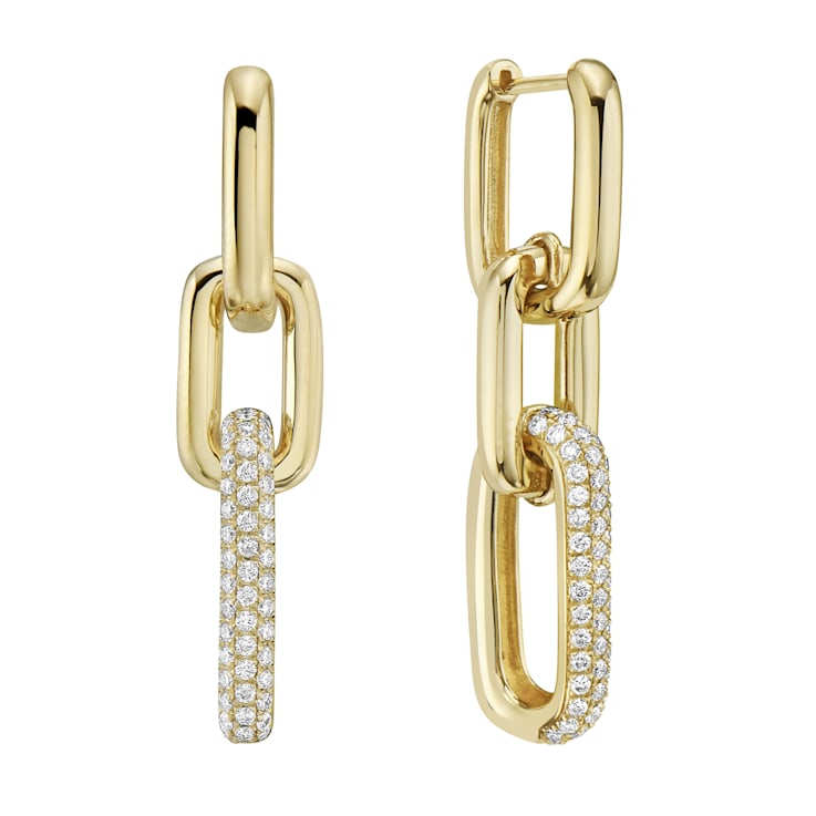 14K Yellow Gold 0.52ct Diamond Earrings