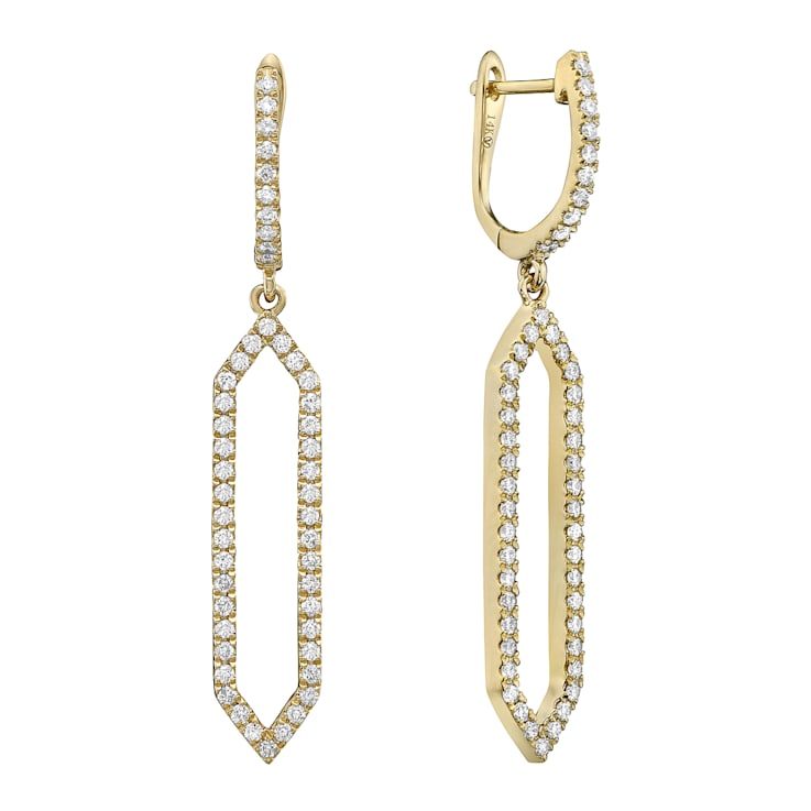 14K Yellow Gold 0.54ct Diamond Earrings