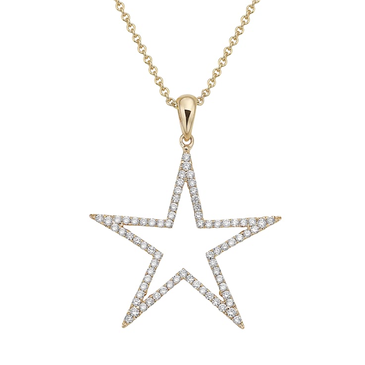14KY 0.36ct Diamond Pendant With Chain