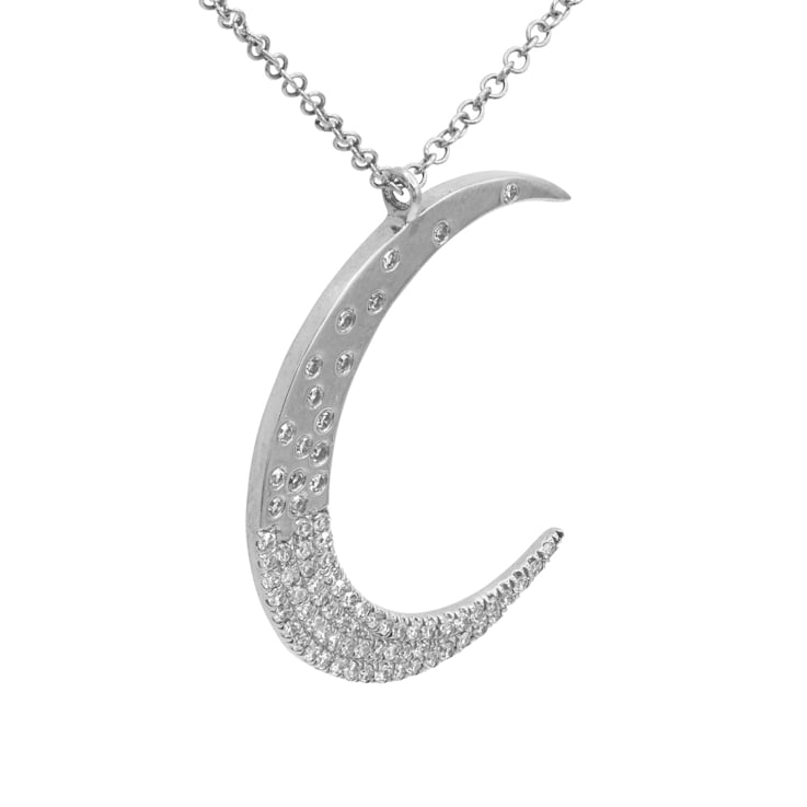 14KW 0.23ct Diamond Pendant With Chain