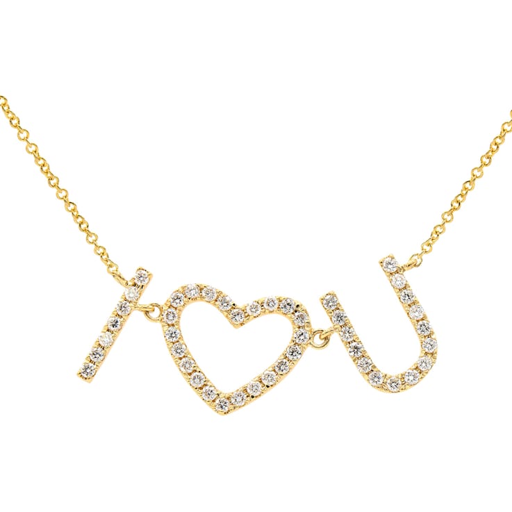 14KY 0.34ct Diamond Pendant With Chain