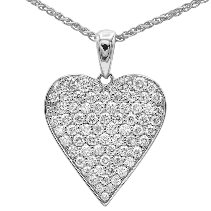 14KW 0.73ct Diamond Pendant With Chain