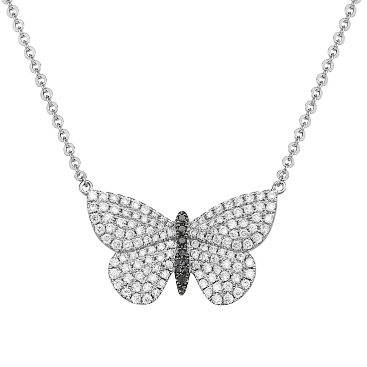14KW 0.49ct Diamond Pendant With Chain