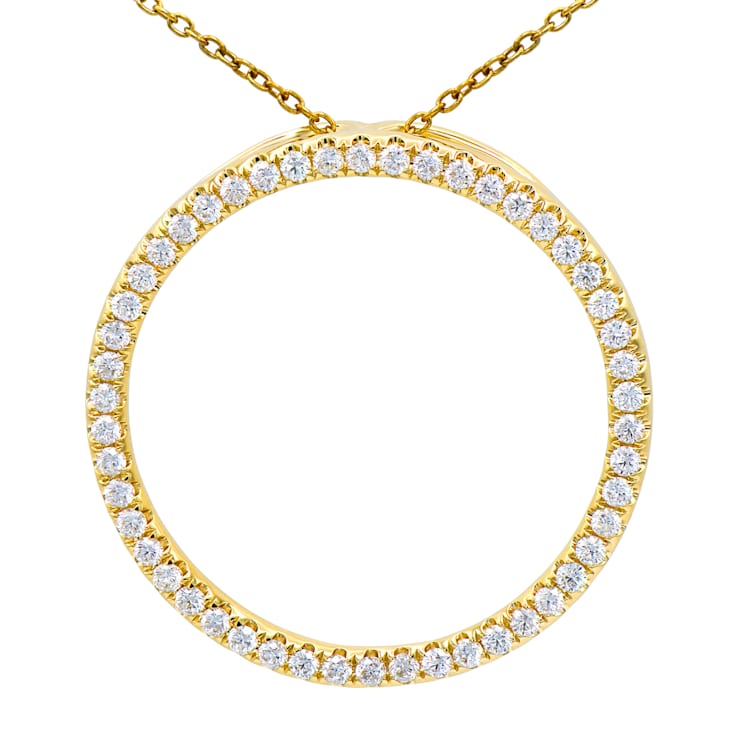 14KY 0.84ct Diamond Pendant With Chain
