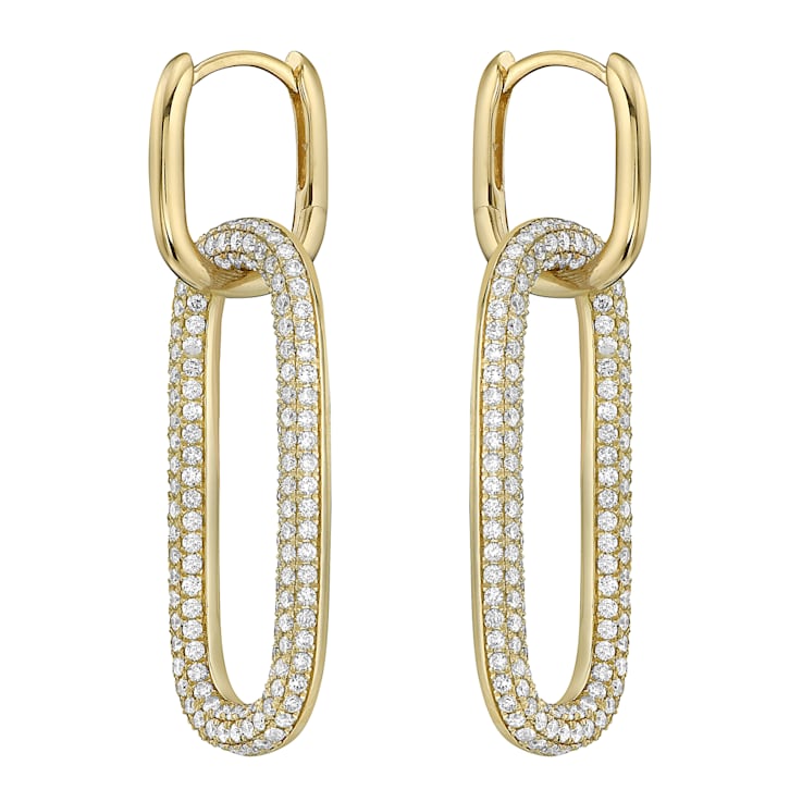 14K Yellow Gold 1.84ct Diamond Earrings