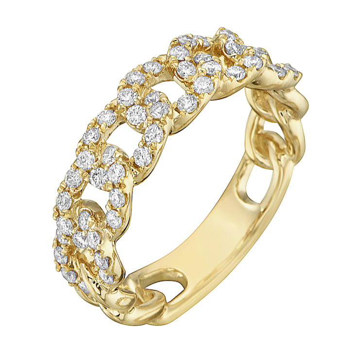 14K Yellow Gold 0.56ct Diamond Ring