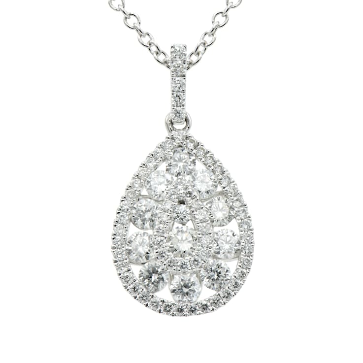 14KW 0.77ct Diamond Pendant With Chain